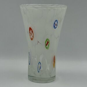 Amici Handblown Millefiori Glass 13oz Tumbler/Vase